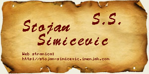 Stojan Simićević vizit kartica
